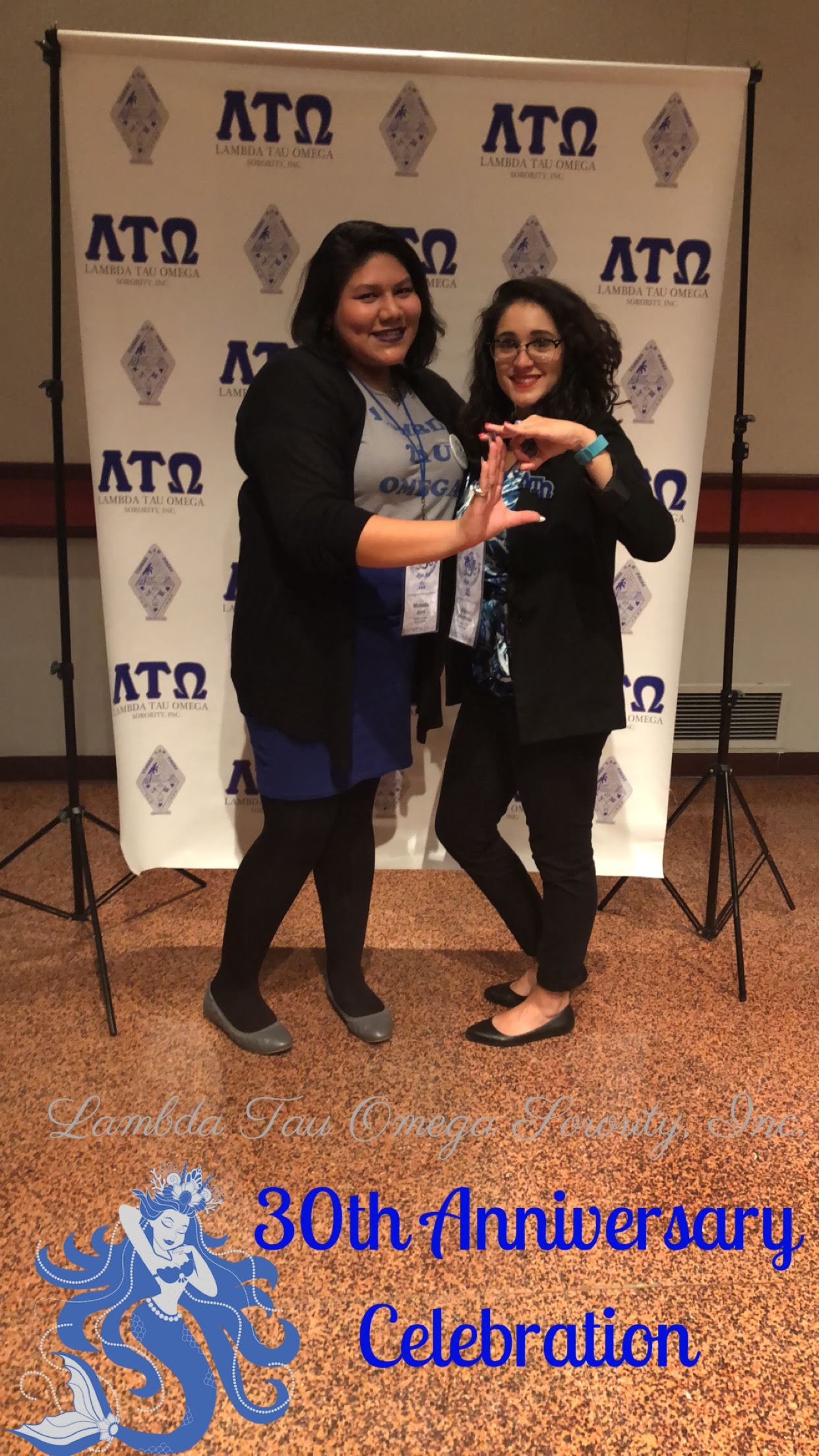 Our chapter sister Michelle with her Heptagon Eta Chapter Dean